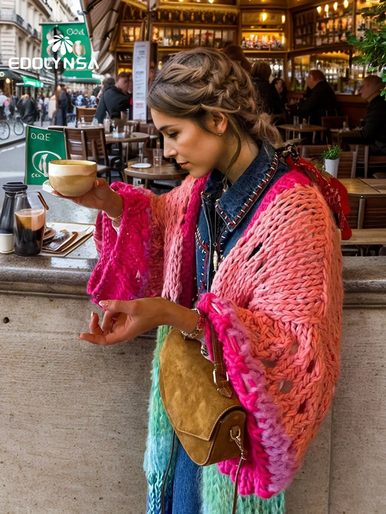 Cárdigan Kimono Boho Hecho a Mano