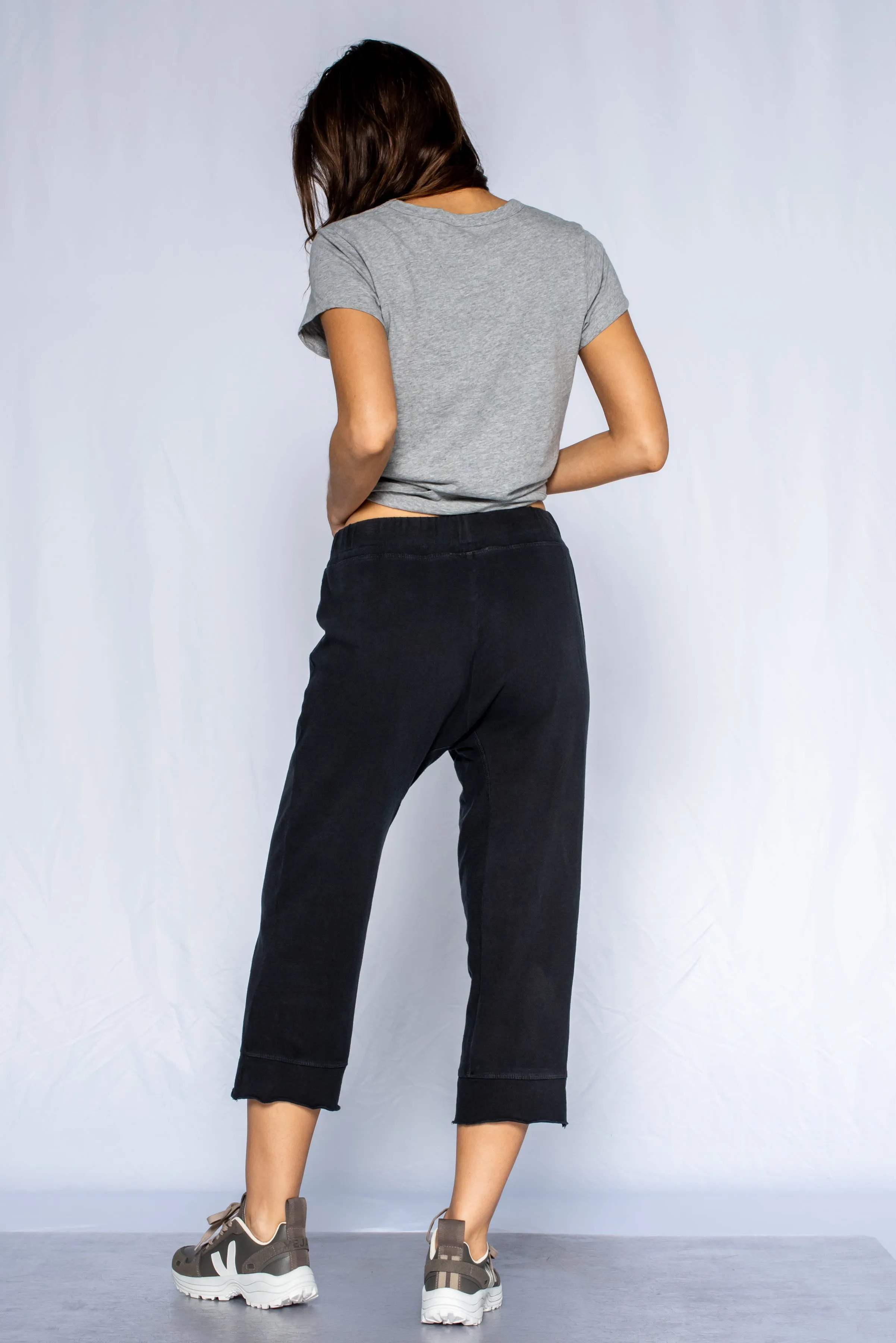Crop Raw Jogger Easy Fit Pants