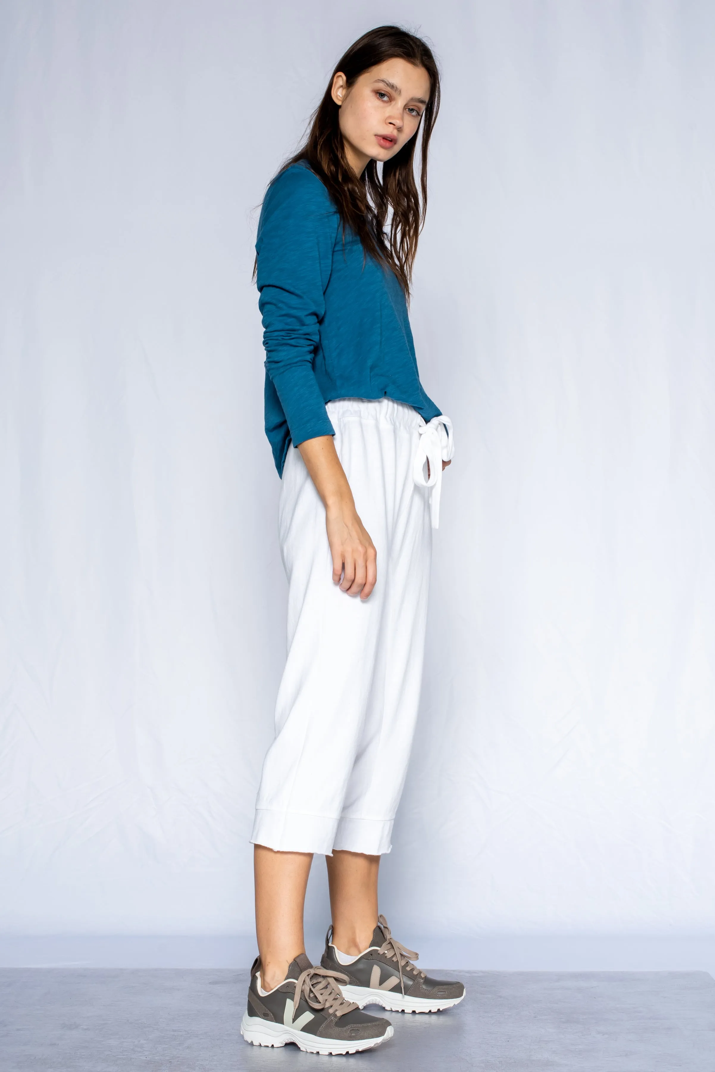 Crop Raw Jogger Easy Fit Pants