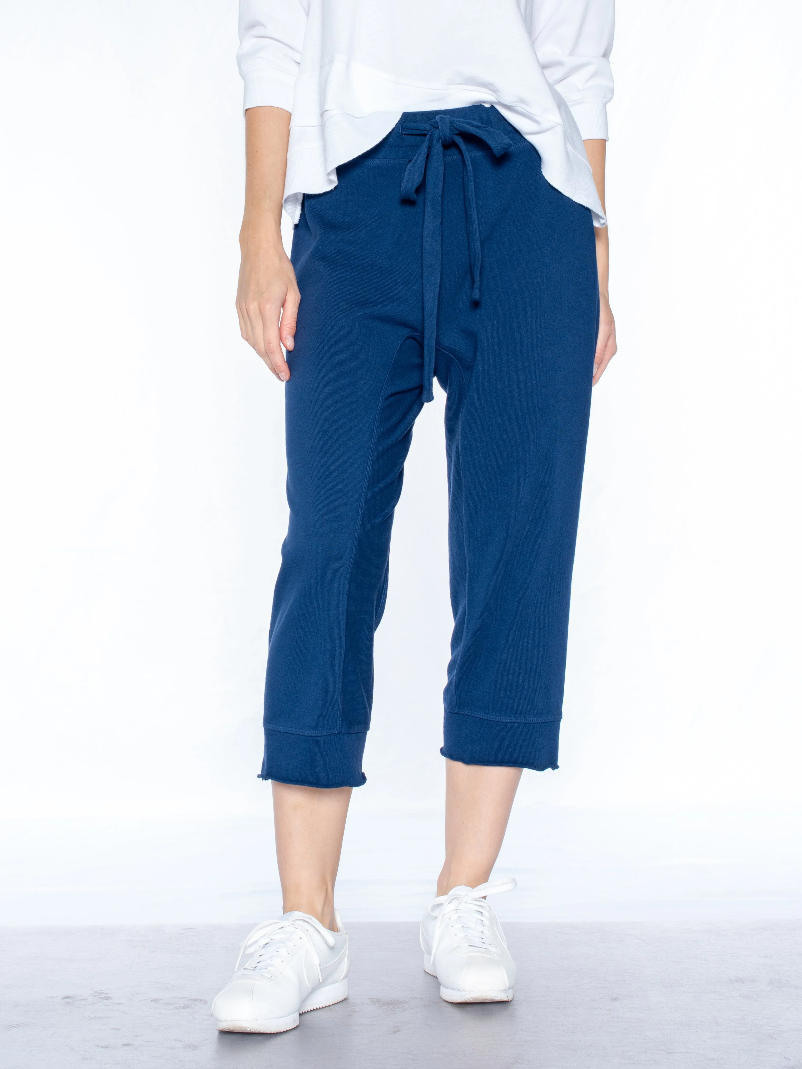 Crop Raw Jogger Easy Fit Pants