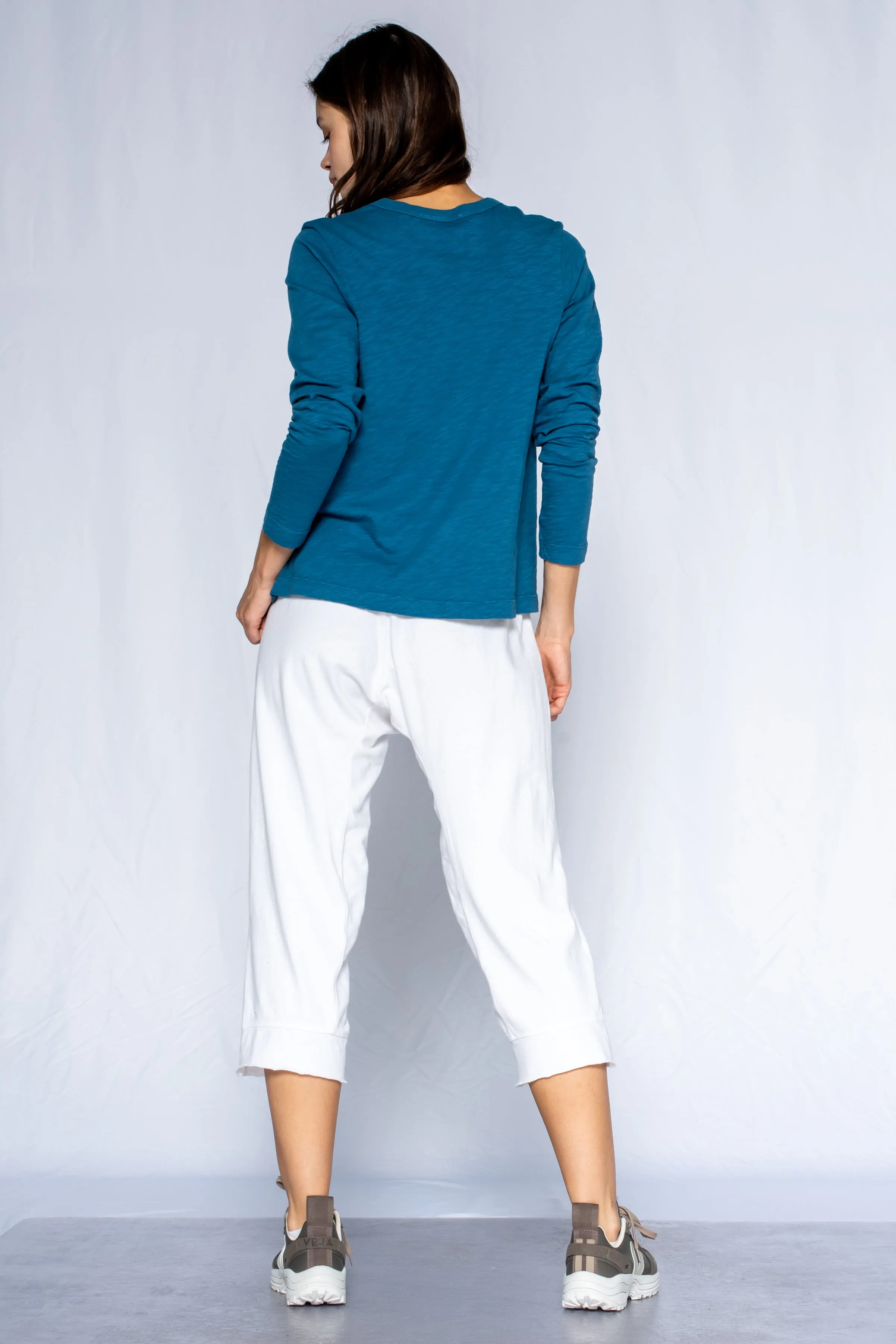 Crop Raw Jogger Easy Fit Pants
