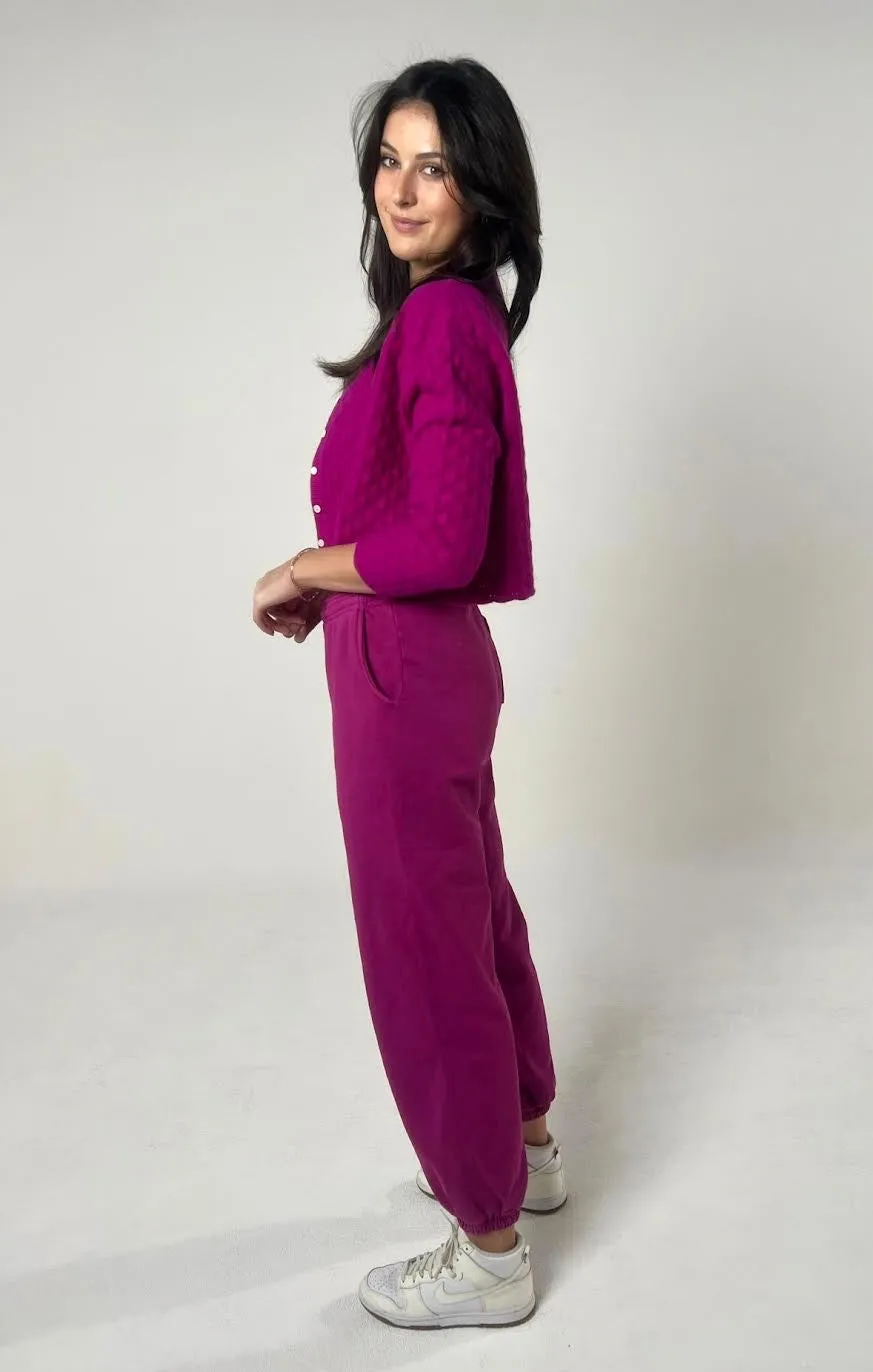 Cropped Cashmere Cardigan (Radiance)