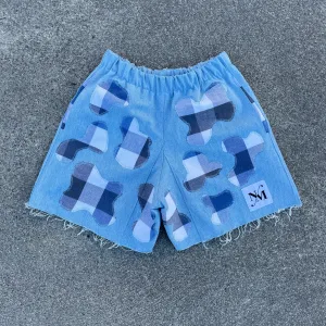 Denim Flannel-Flage Camo Jorts