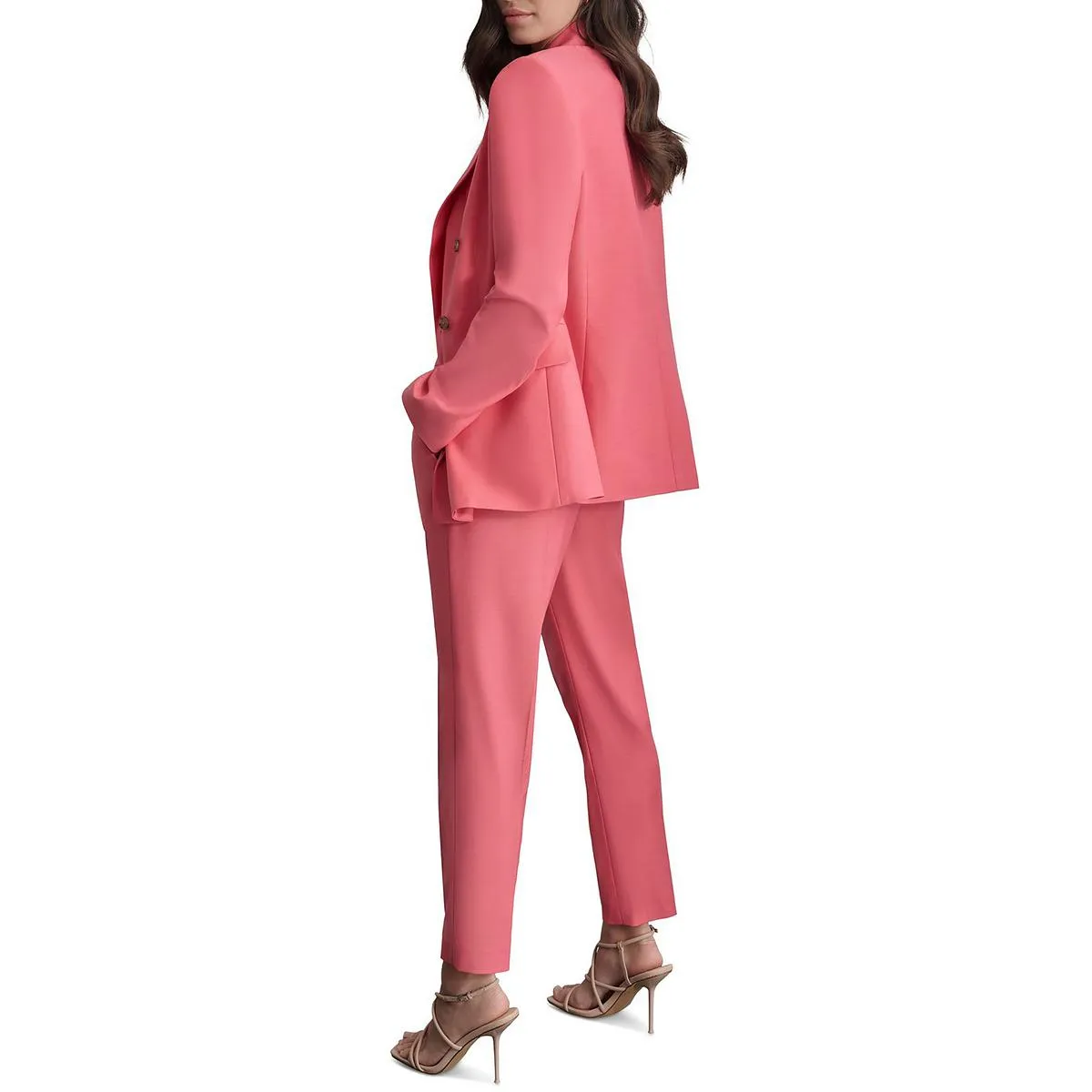 DKNY Womens Collar  Double-Breasted Blazer
