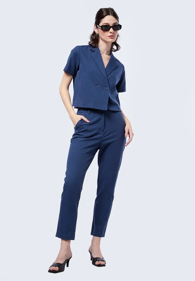 Double Breasted Short Sleeve Blazer