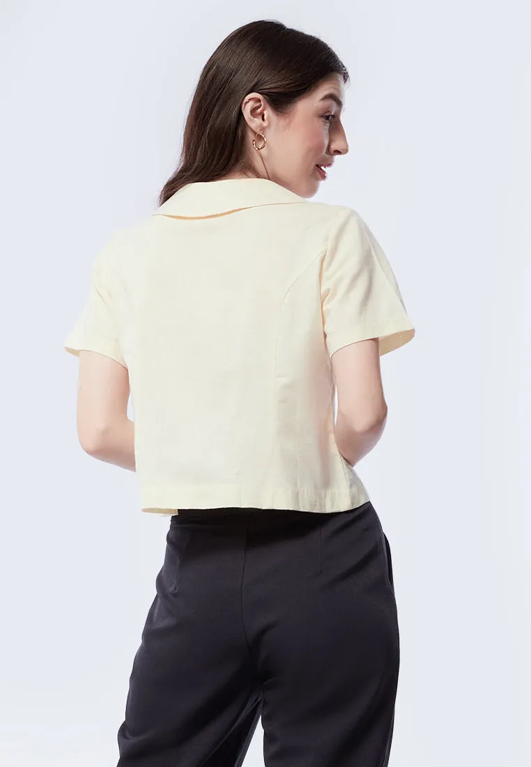 Double Breasted Short Sleeve Blazer