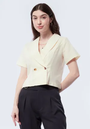 Double Breasted Short Sleeve Blazer