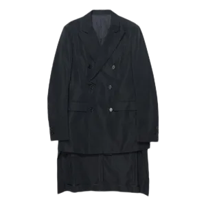 Double Breasted Tuxedo Jacket Black