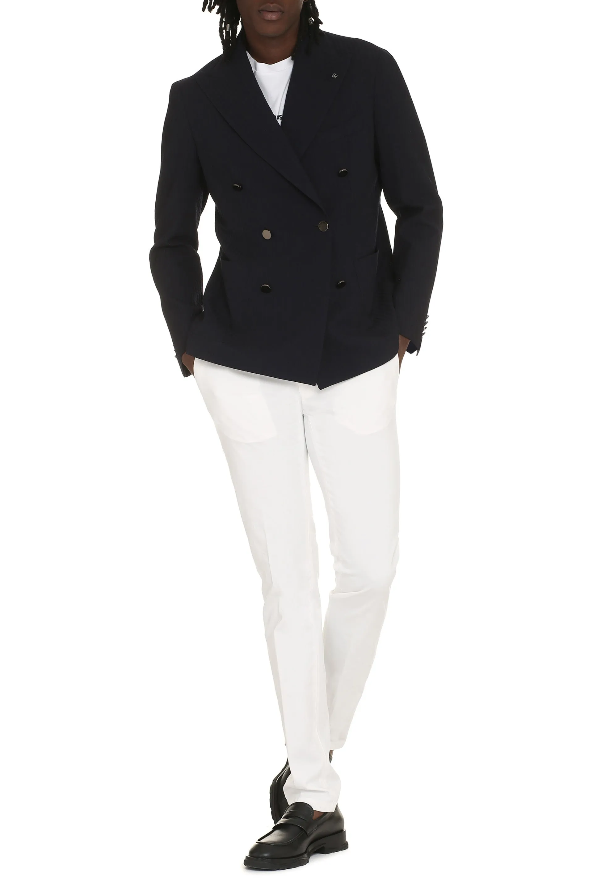 Double-breasted virgin wool jacket