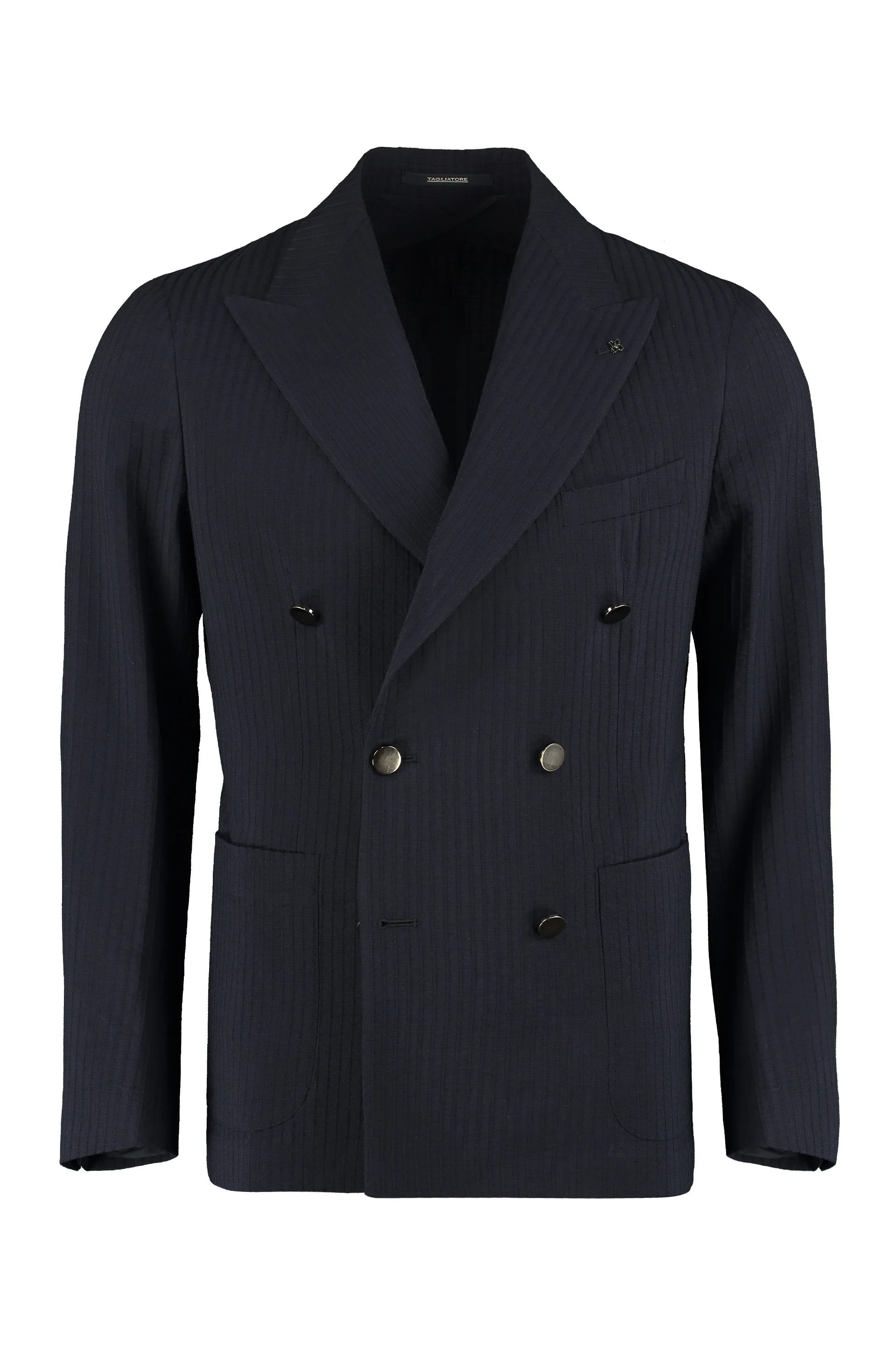Double-breasted virgin wool jacket