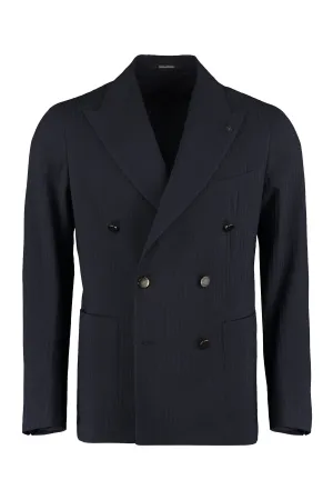 Double-breasted virgin wool jacket