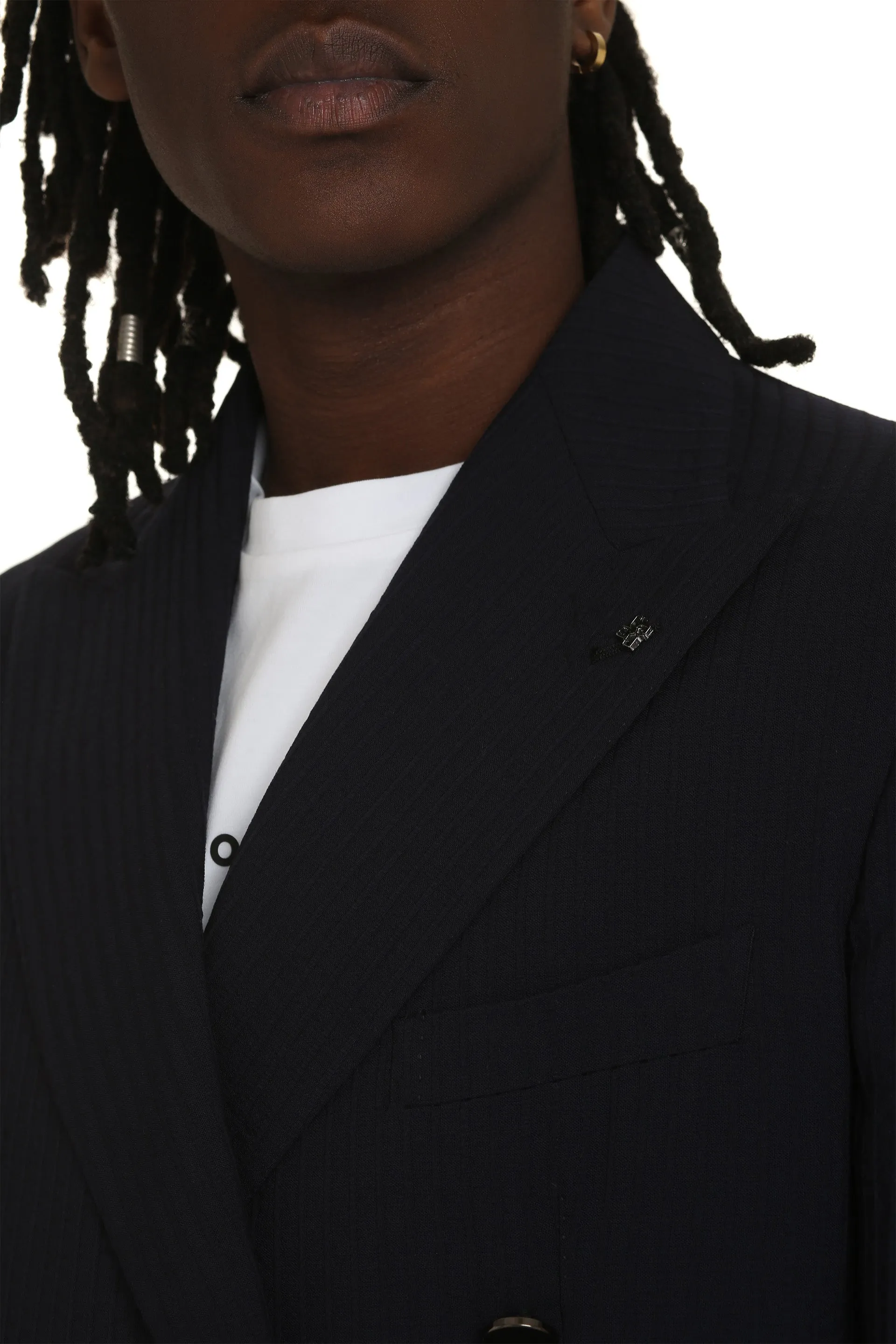 Double-breasted virgin wool jacket