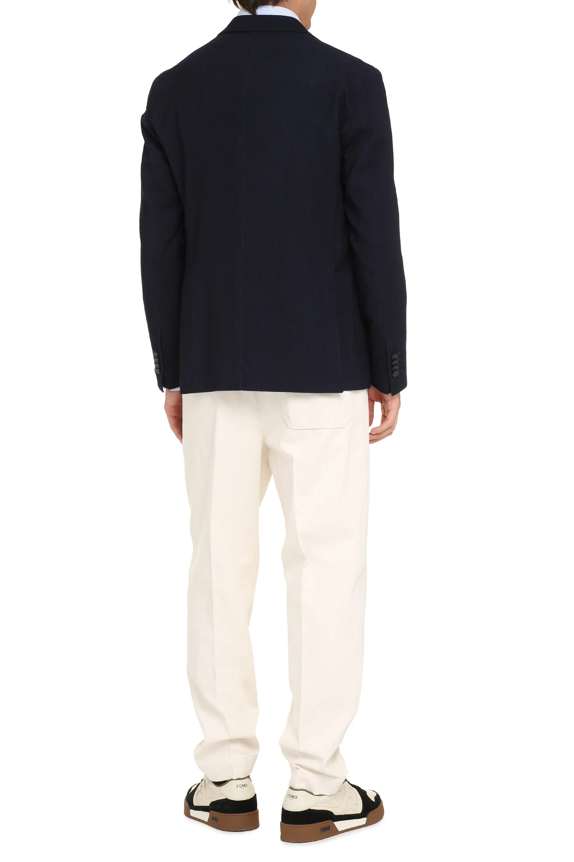 Double-breasted wool blazer