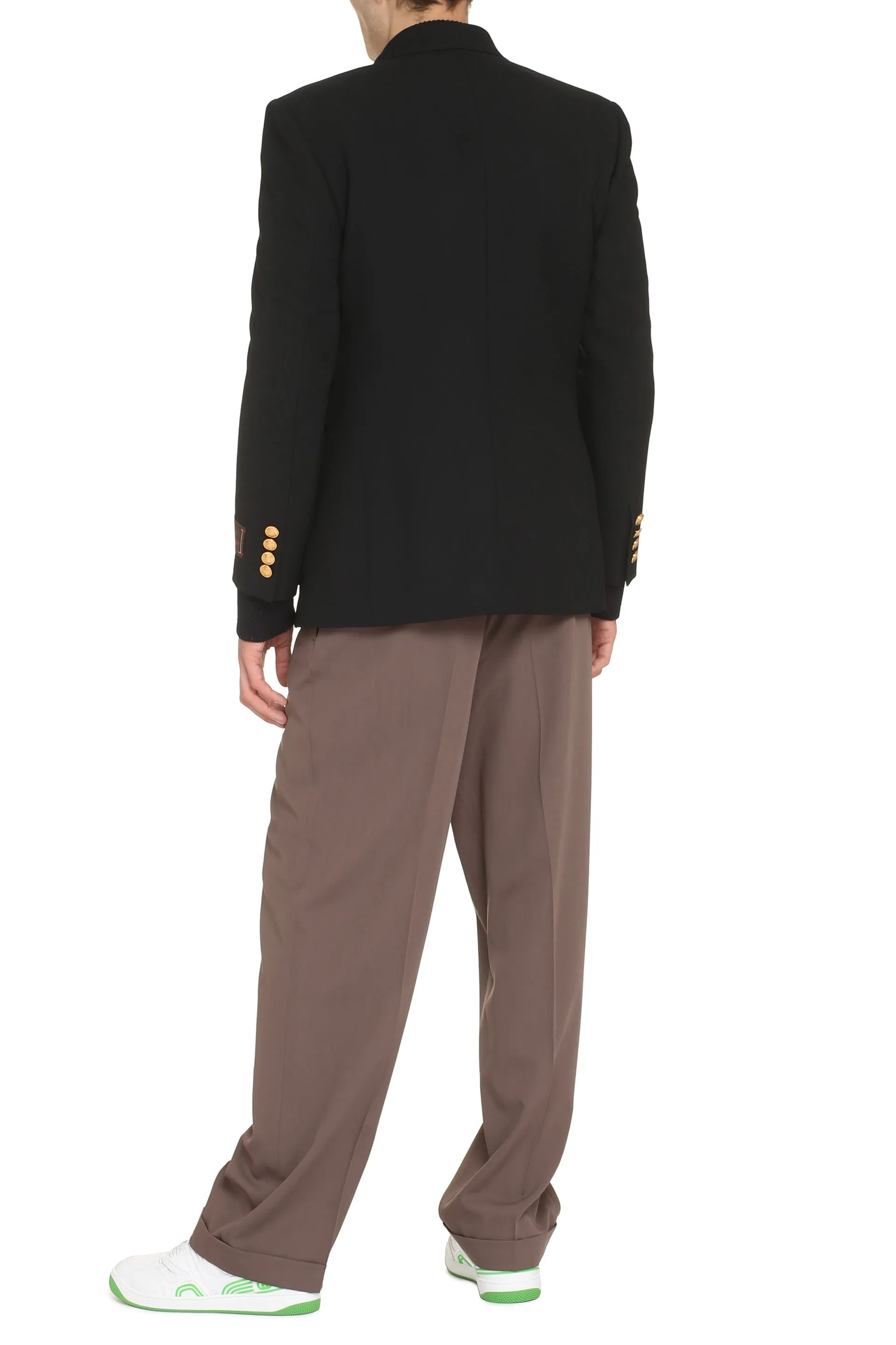 Double-breasted wool jacket