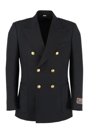 Double-breasted wool jacket