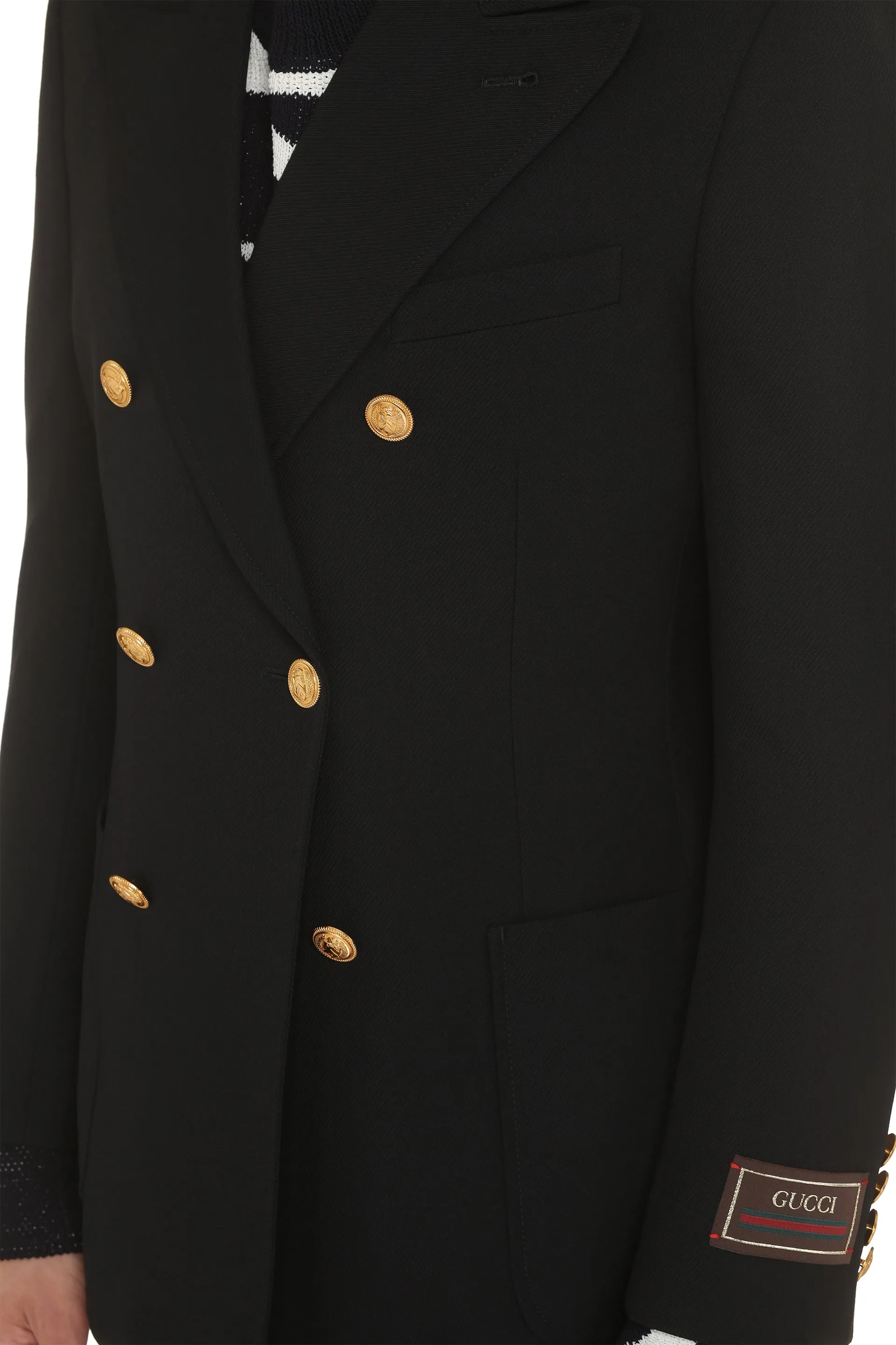 Double-breasted wool jacket