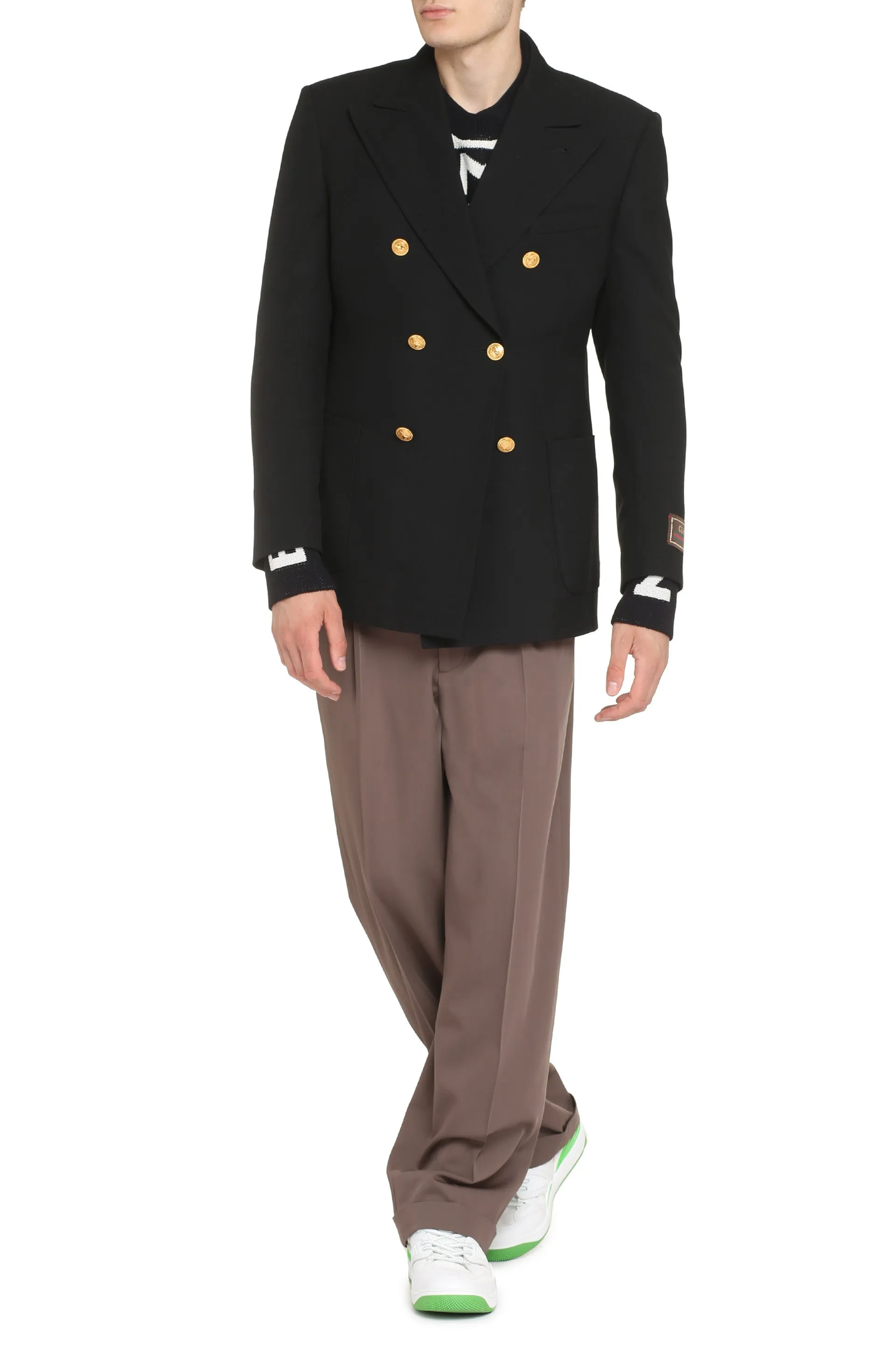 Double-breasted wool jacket