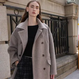 Double-Breasted Woolen Coat