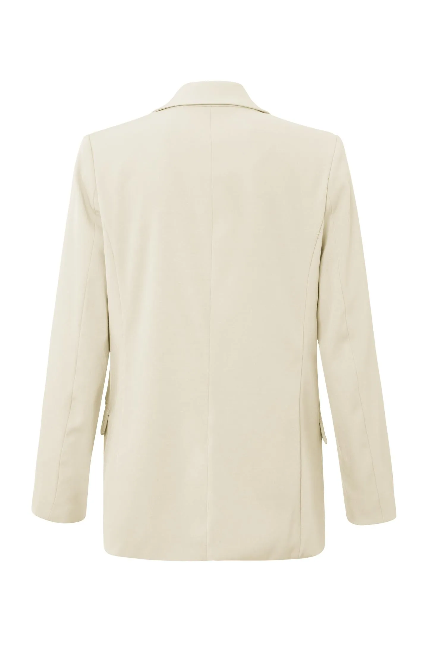 Faux double breasted blazer with long sleeves and pockets