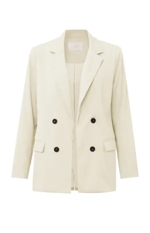 Faux double breasted blazer with long sleeves and pockets