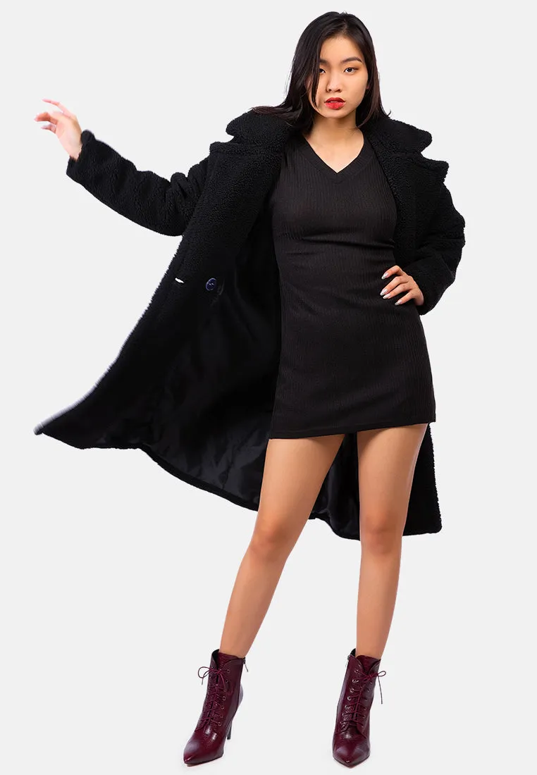 Faux Shearling Teddy Overcoat
