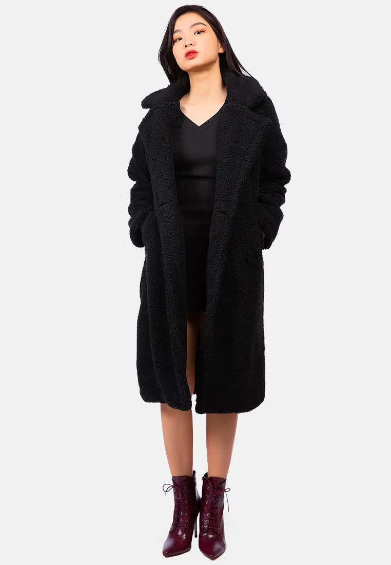Faux Shearling Teddy Overcoat