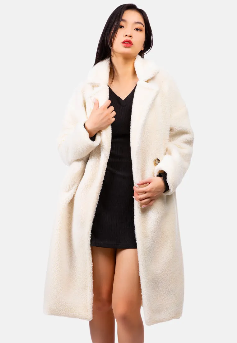 Faux Shearling Teddy Overcoat