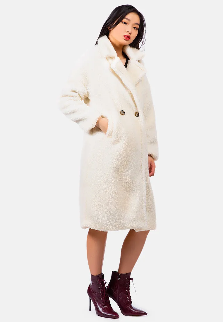 Faux Shearling Teddy Overcoat