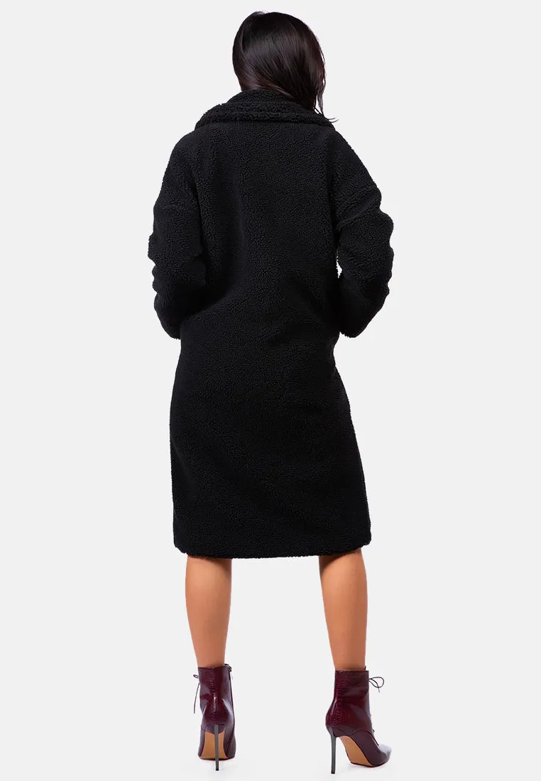 Faux Shearling Teddy Overcoat