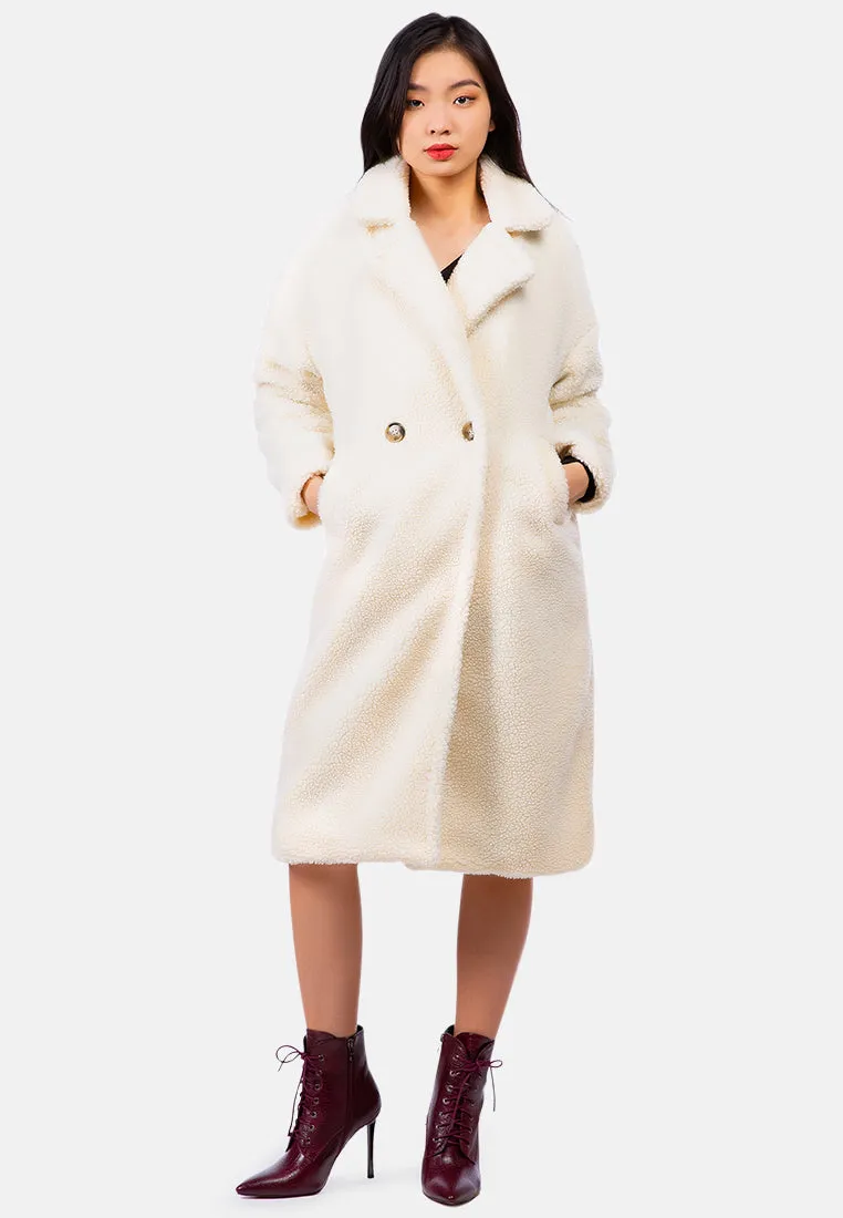 Faux Shearling Teddy Overcoat