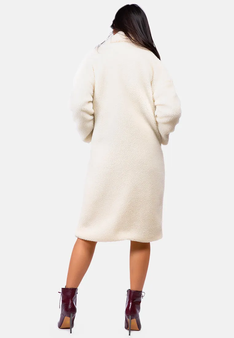 Faux Shearling Teddy Overcoat
