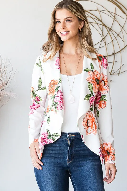 Floral Ivory Blazer - Final Sale*