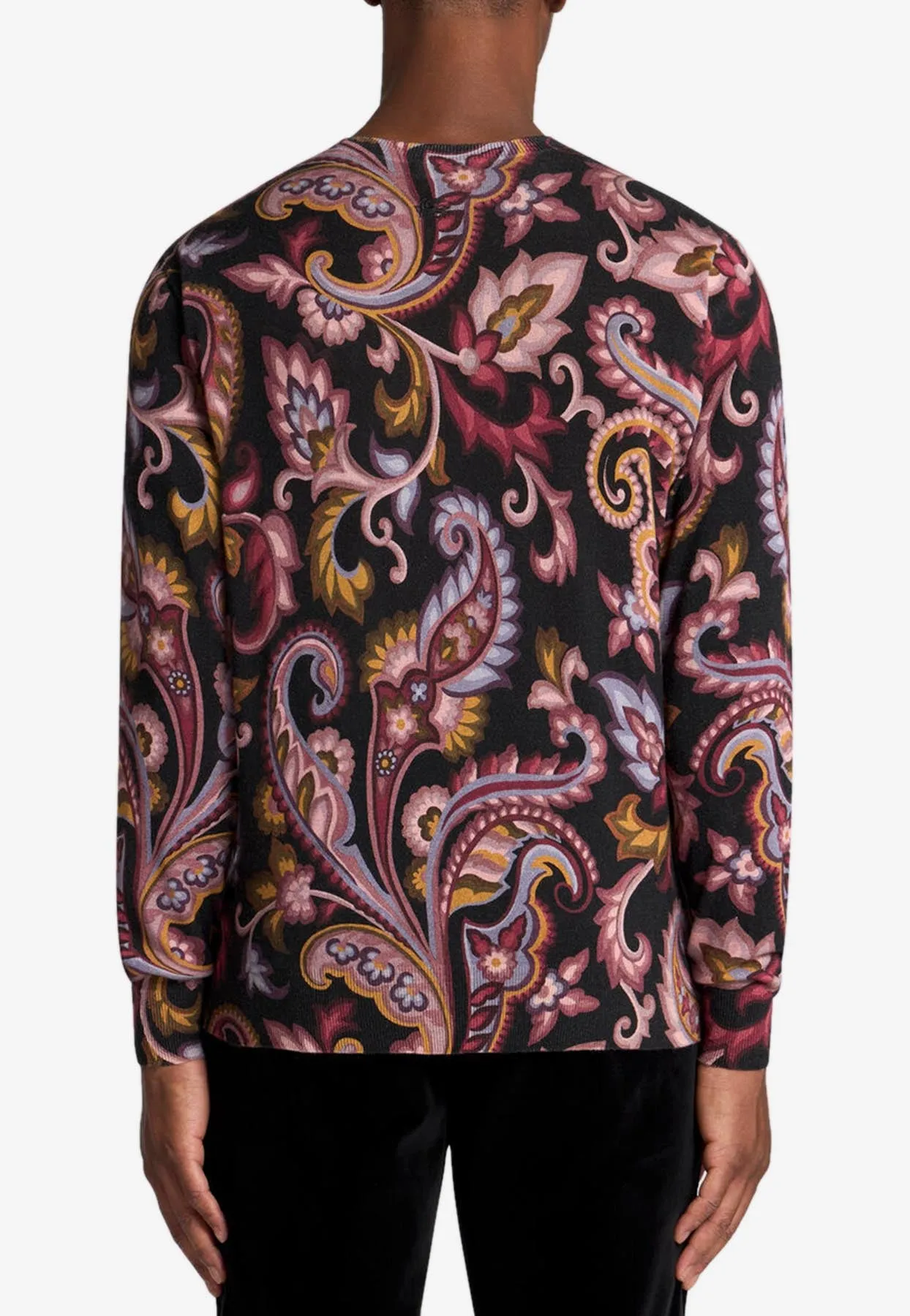 Floral Paisley Silk-Blend Sweater