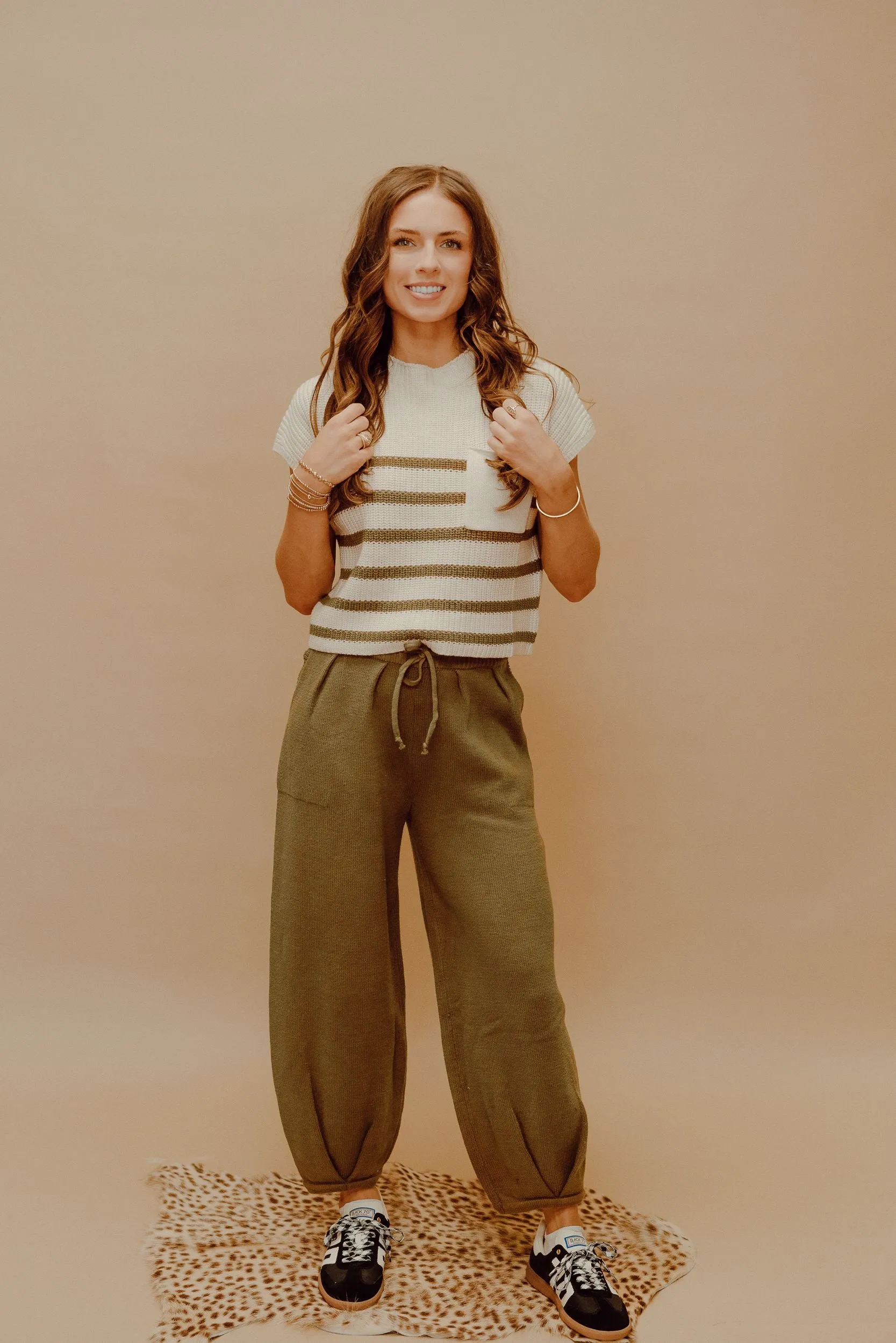 Forest Green Knit Pants