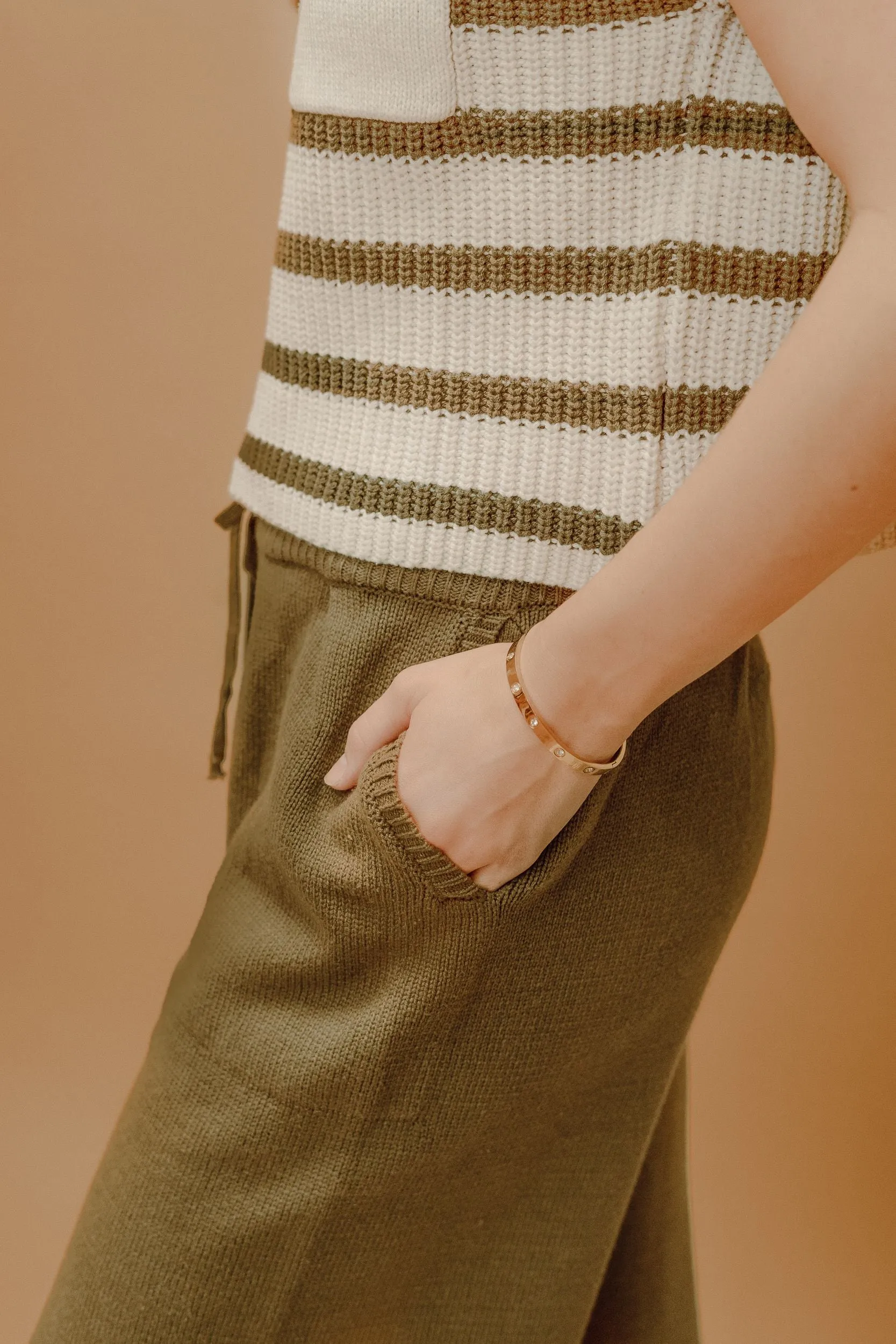 Forest Green Knit Pants