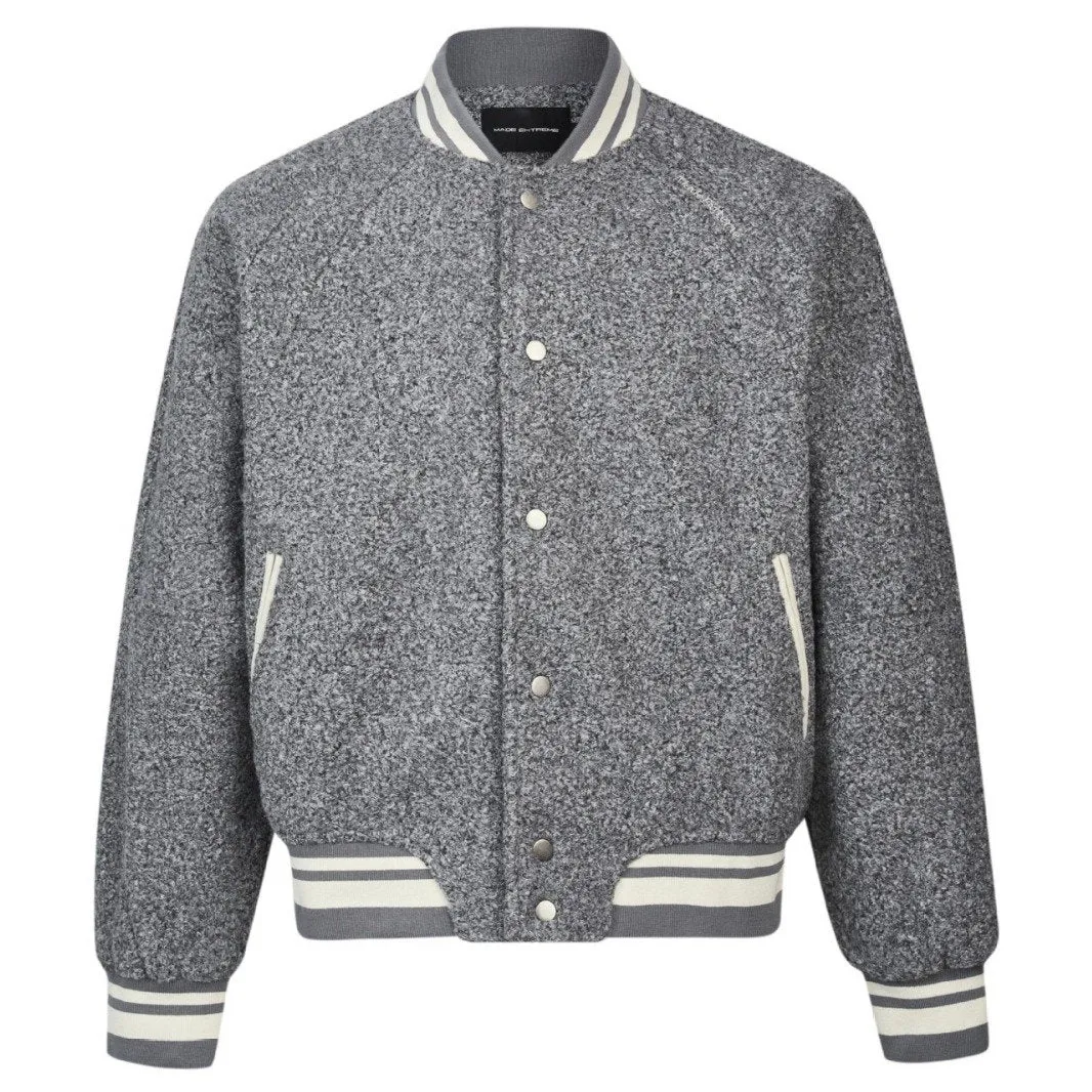 Genderless Retro Woolen Raglan Sleeve High-end Flying Suit Jacket Coat For Men And Women