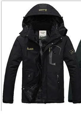 hot Brand jacket men Plus velvet warm wind parka hooded coat men XD016