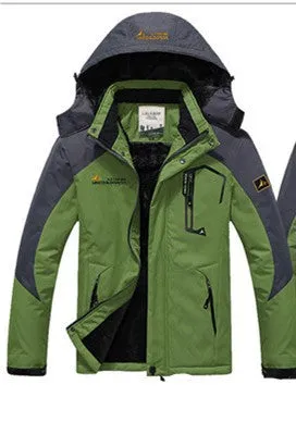 hot Brand jacket men Plus velvet warm wind parka hooded coat men XD016
