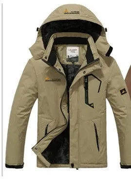 hot Brand jacket men Plus velvet warm wind parka hooded coat men XD016