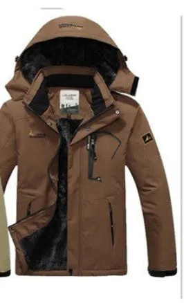 hot Brand jacket men Plus velvet warm wind parka hooded coat men XD016
