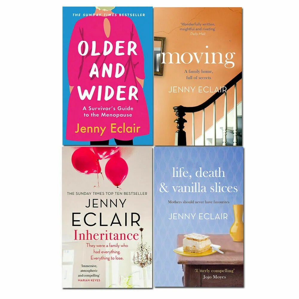 Jenny Eclair 4 Books Collection Set Moving, Inheritance,Older & Wider,Life, Deat