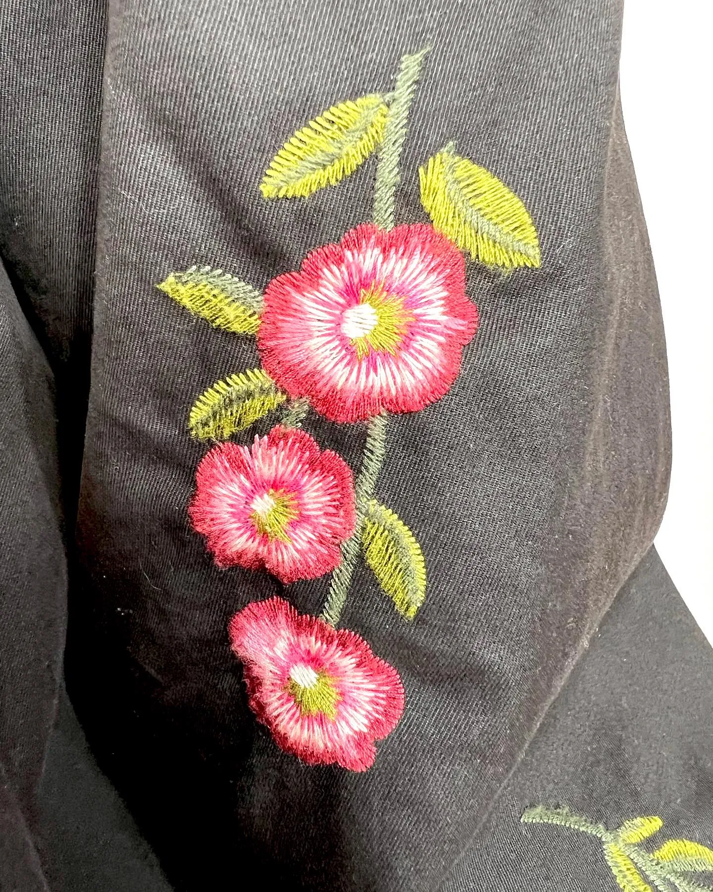 KATE SPADE NY BROOME STREET EMBROIDERED FLORAL TWILL COAT