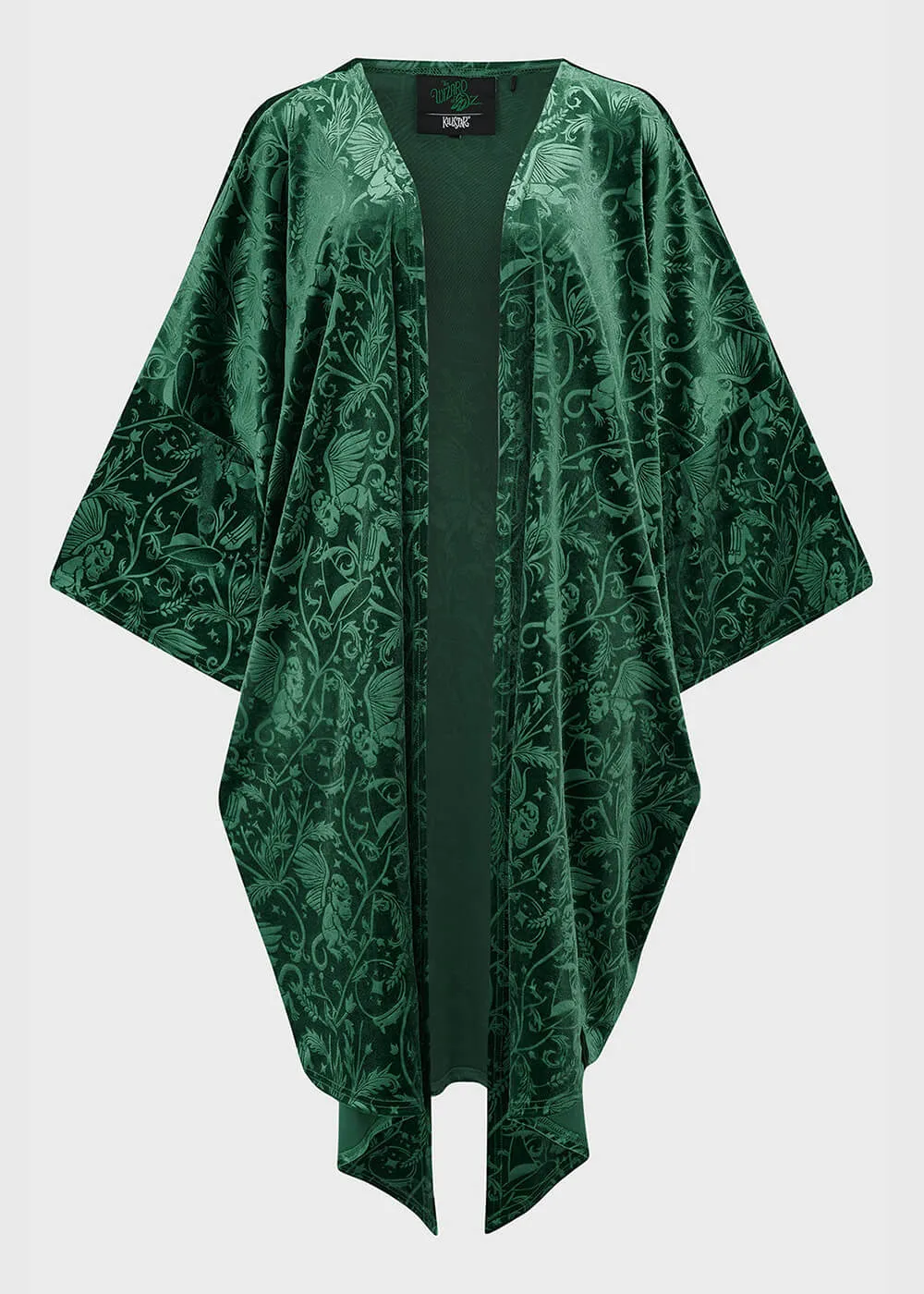 Killstar x Wizard of Oz Emerald Envy Velvet Cover Up Top Green