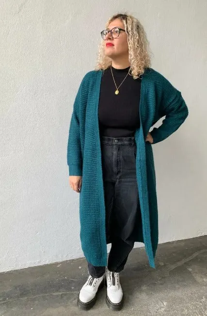 Ladies Long Knitted Cardigan