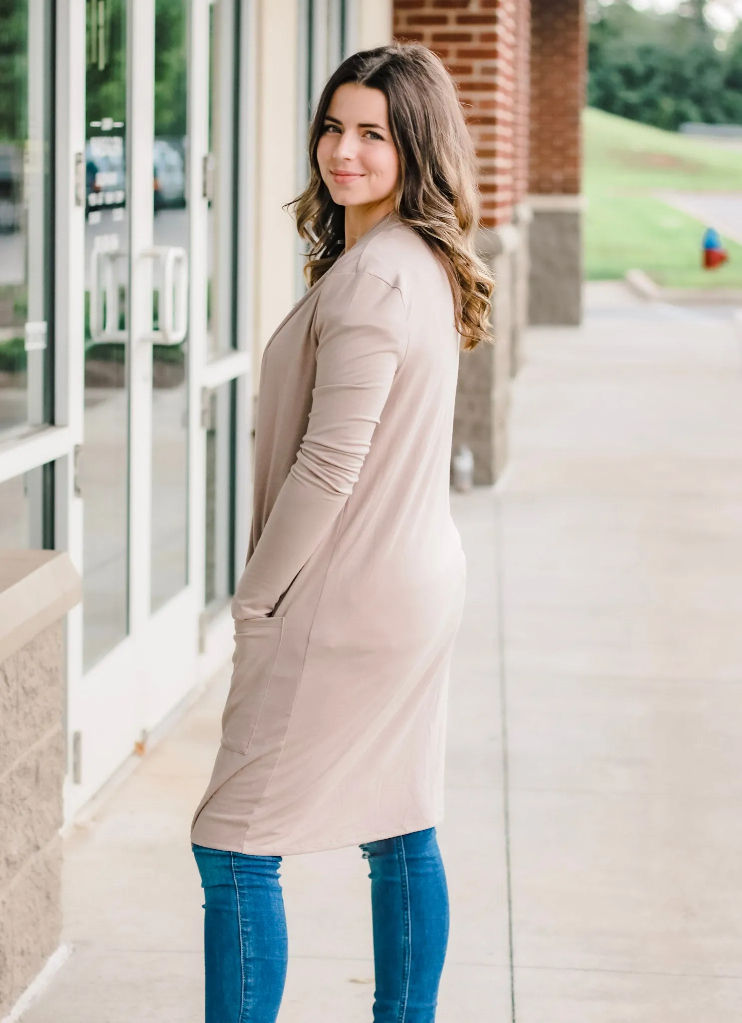 Lighter than Air Cardigan Long Length- Ash Mocha