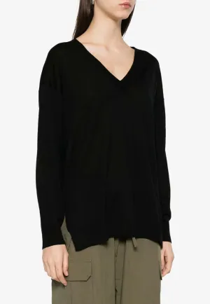 Linfa V-Neck Wool Blend Sweater