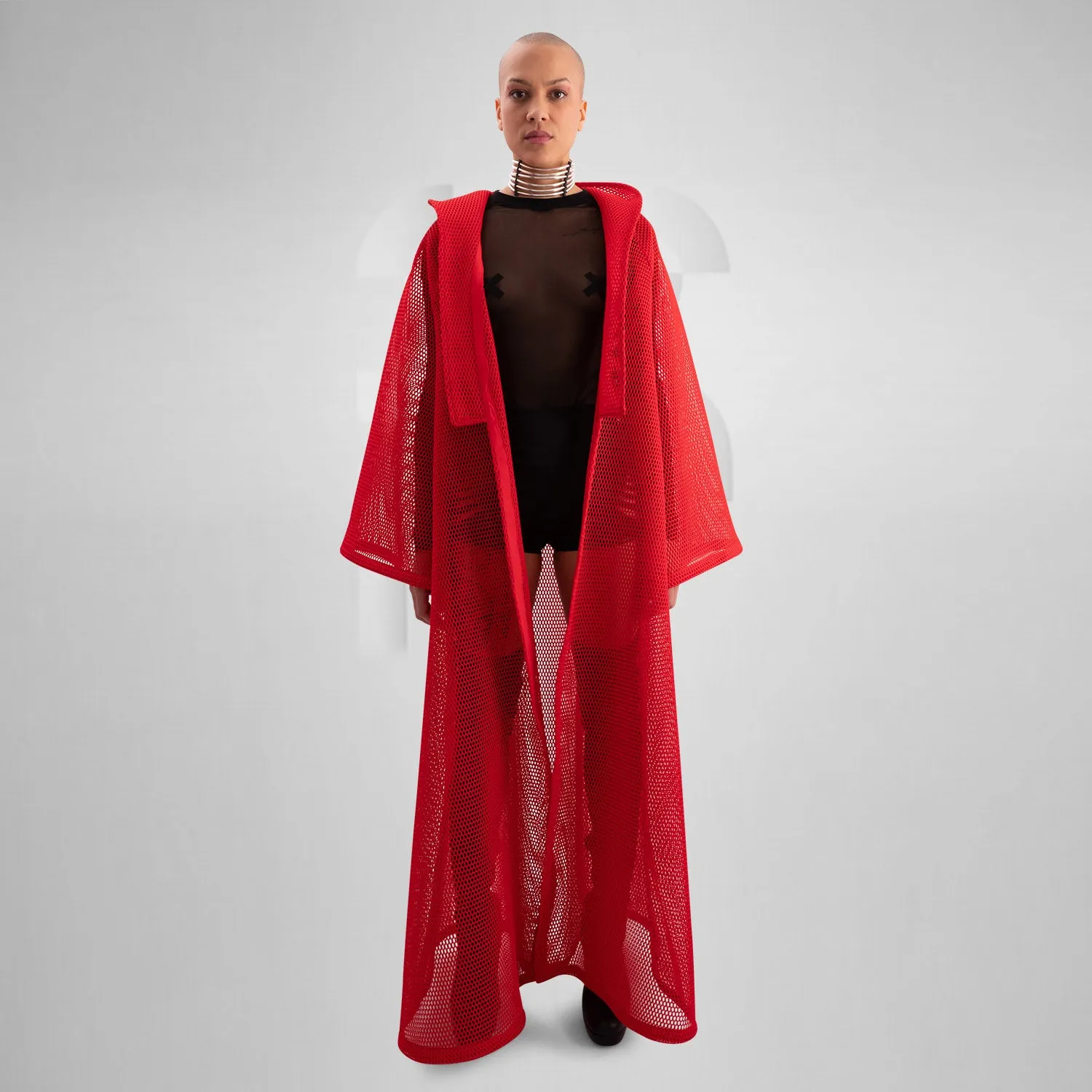 Long Net Cardigan