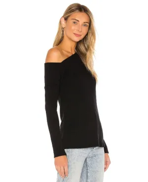 Maples Thick Ribbed Top Black