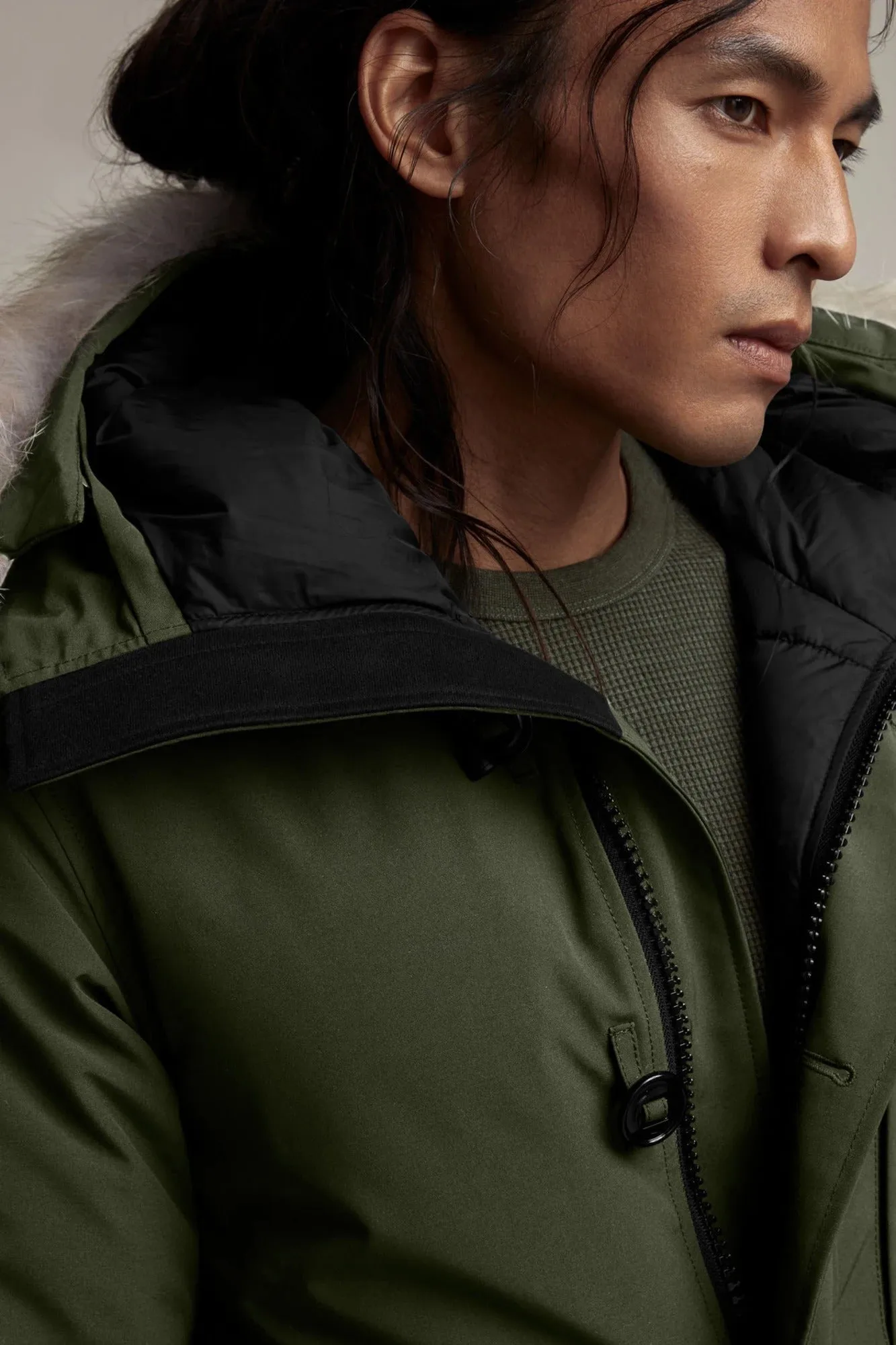 Mens Chateau Parka Fusion Fit Military Green 3426MA