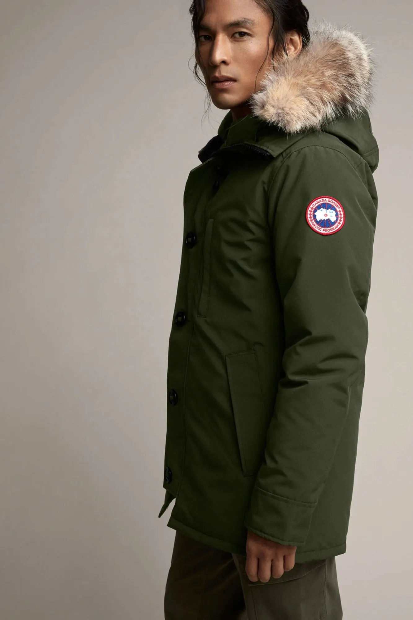 Mens Chateau Parka Fusion Fit Military Green 3426MA